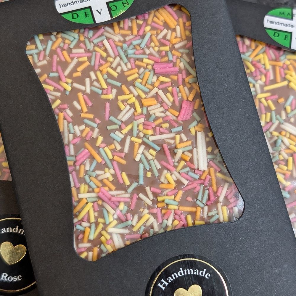 Milk Chocolate Slab with Colourful Sprinkles