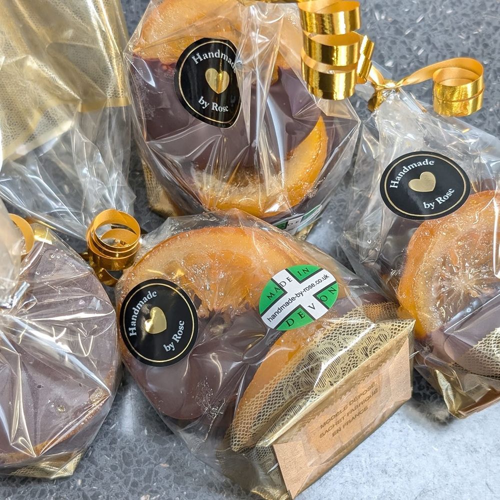 Dark (70%) Chocolate-dipped Candied Orange Slices (5)