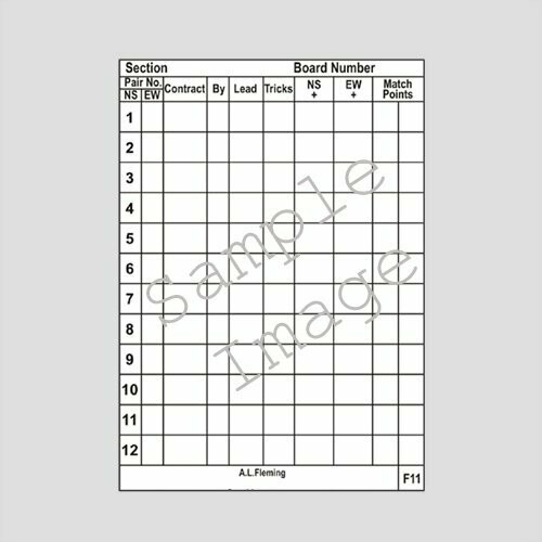 Travelling Slips - 12 Tables (Numbered)