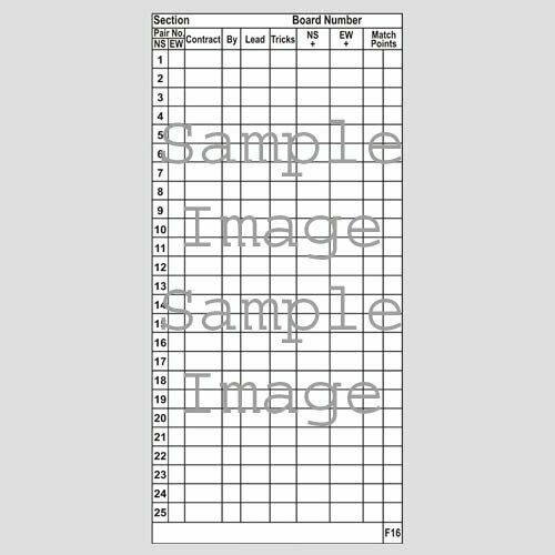 Travelling Slips - 25 Tables - Numbered