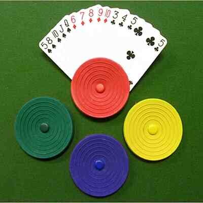 Round Playing Card Holder (set of 4)