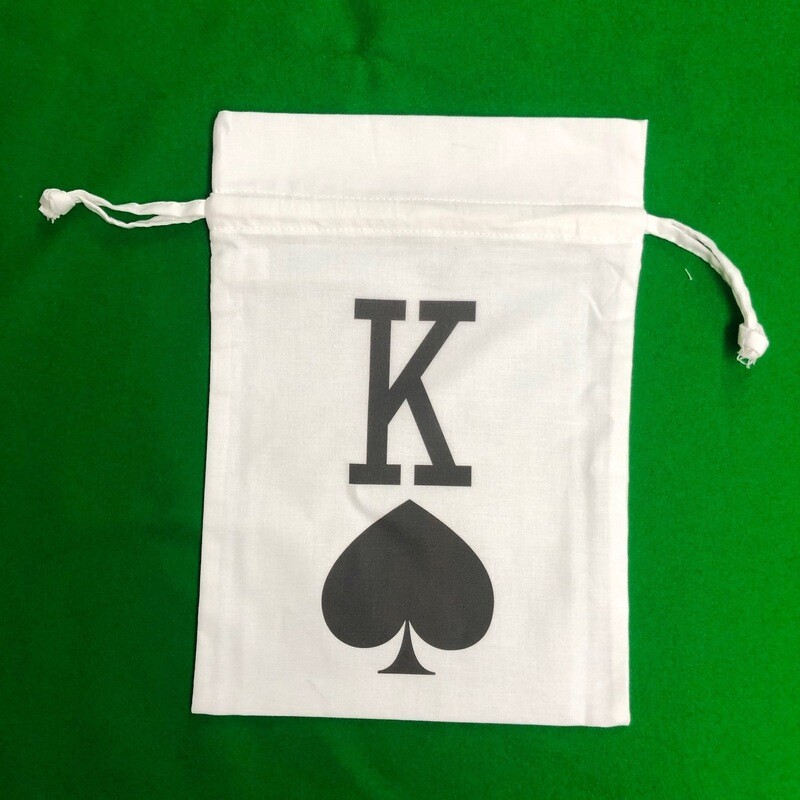 Card Suit Motif Draw String Bag