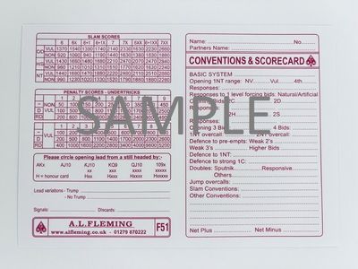F51 - Duplicate Personal Scorecards - Red (Conventions and Scorecard)