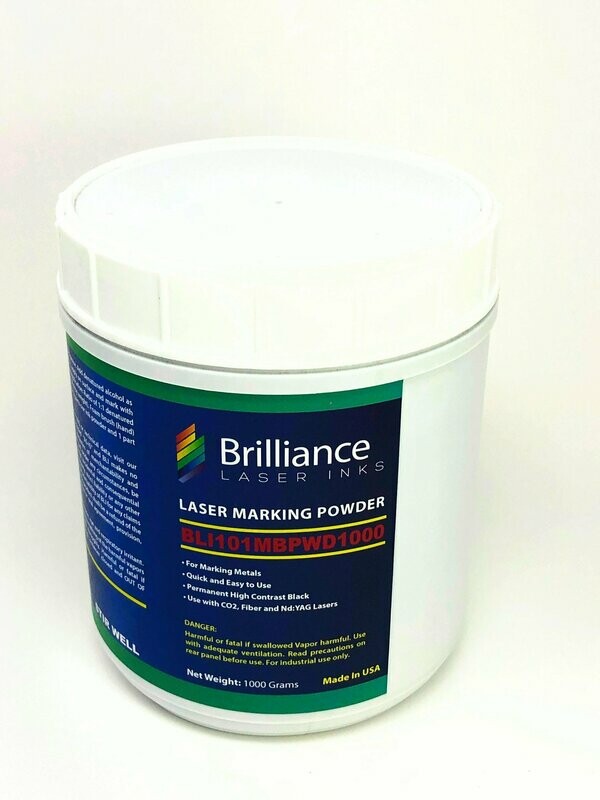 Brilliance Laser, BLI101MBPWD1000-Metal Marking Powder-Black-1 KG-CO2/Fiber/YAG