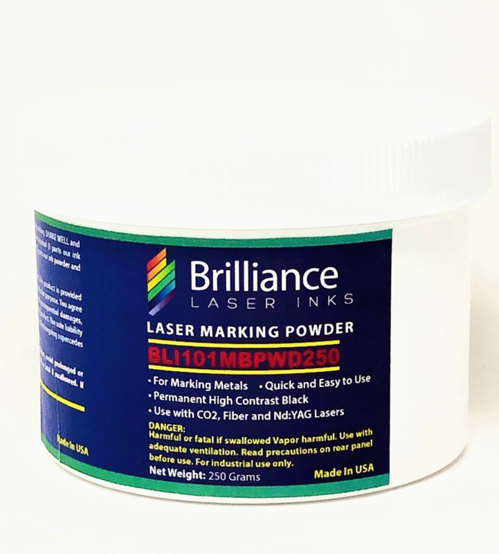 Brilliance Laser, BLI101MBPWD250-Metal Marking Powder-Black-1 KG-CO2/Fiber/YAG