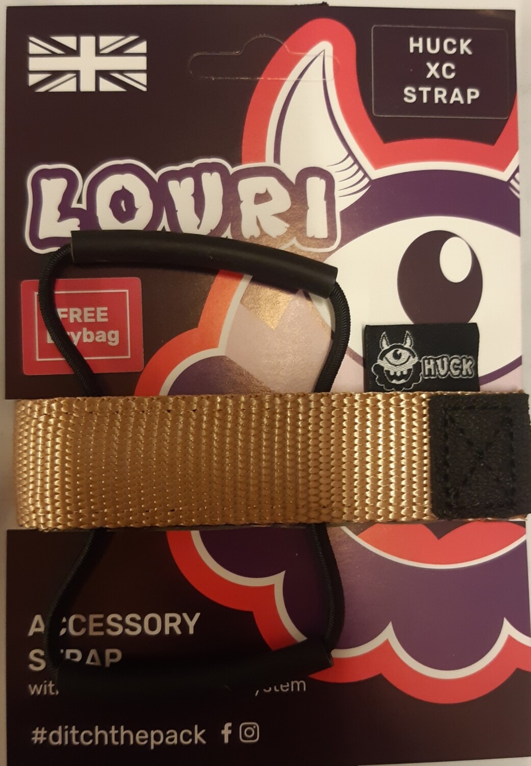 Louri/Huck  Sadelstrop guld Inklusiv Drybag