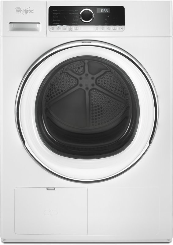 Whirlpool 4.3 cu.ft Compact Ventless Heat Pump Electric Dryer with Wrinkle Shield Option - WHD5090GW