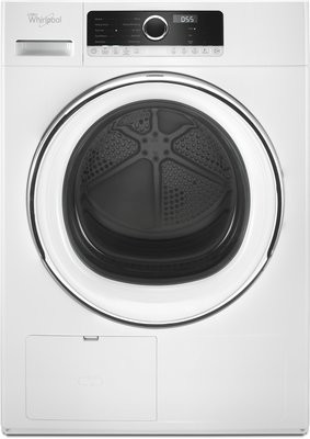 Whirlpool 4.3 cu.ft Compact Ventless Heat Pump Electric Dryer with Wrinkle Shield Option - WHD5090GW