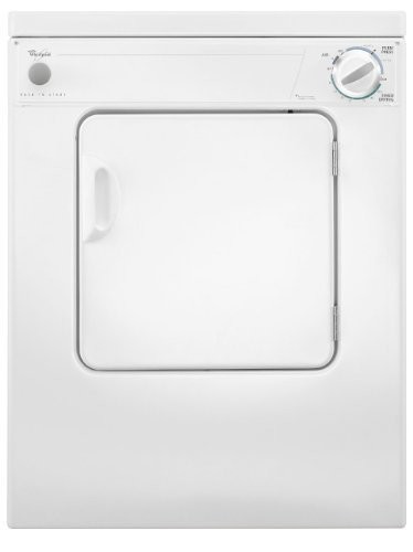 Whirlpool LDR3822PQ 3.4 Cu. Ft. White Stackable Electric Dryer