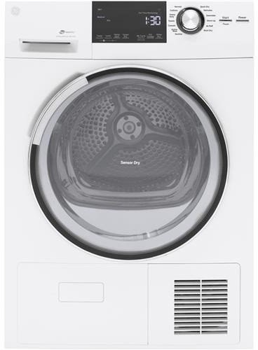 GE GFT14ESSLWW 24 Inch Electric Dryer with 4.0 cu. ft., VENTLESS