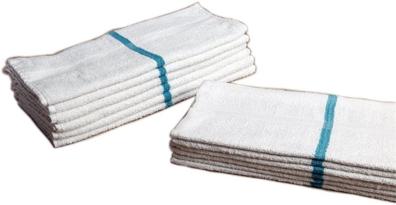 16 X 27 GREEN STRIPE VALUE HAND TOWEL
