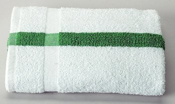 24X48 GREEN STRIPE ECONOMY BATH TOWEL