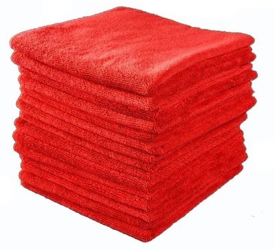 16X16 RED MICROFIBER TERRY TOWEL