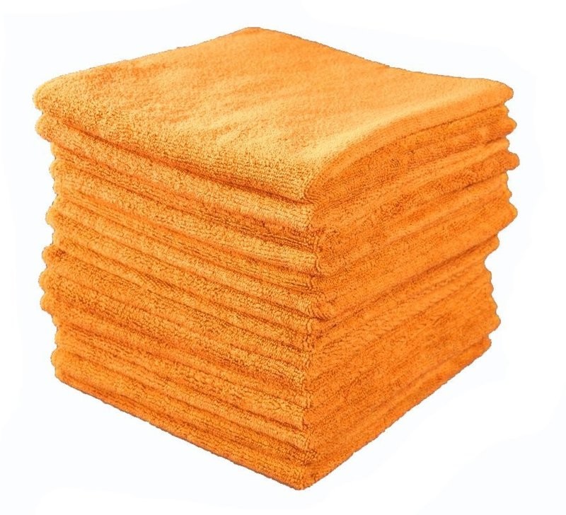 16X16 ORANGE MICROFIBER TERRY TOWEL