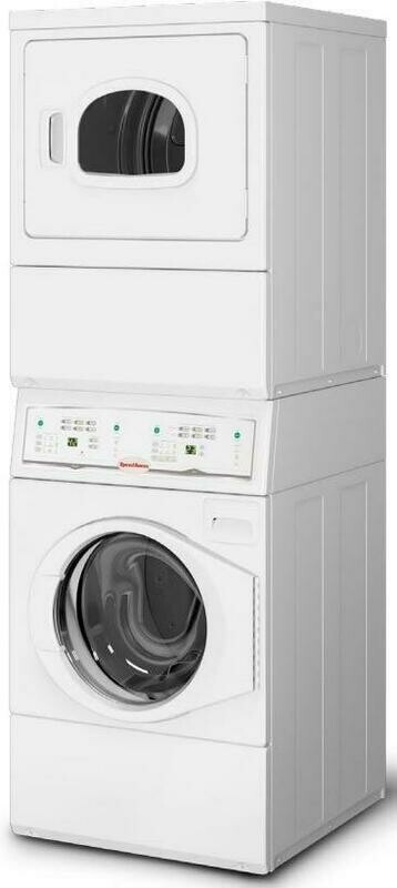 Speed Queen LTEE5ASP175TW01 : 

27 Inch Commercial Electric Vented Stacked Dryer on Washer Laundry Center