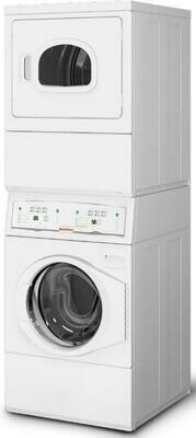 Speed Queen LTEE5ASP175TW01 :
27 Inch Commercial Electric Vented Stacked Dryer on Washer Laundry Center