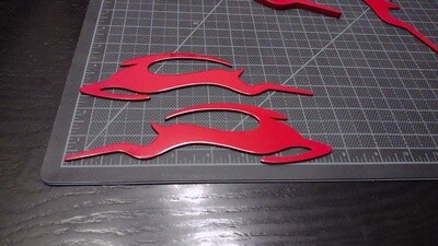 7.5" Gloss Red Powder Coated Aluminum