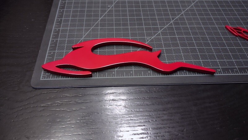 Thick 9.5&quot; Gloss Red Powder Coated Aluminum