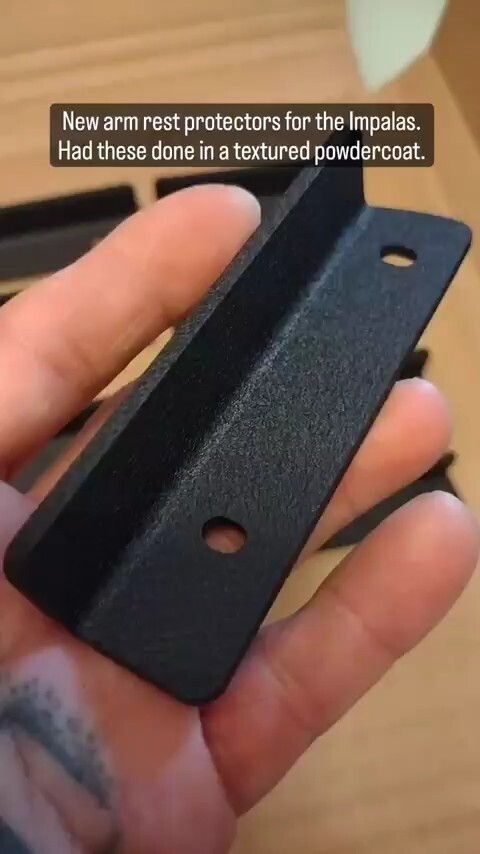 Arm Rest Protectors - Textured Black Powdercoat