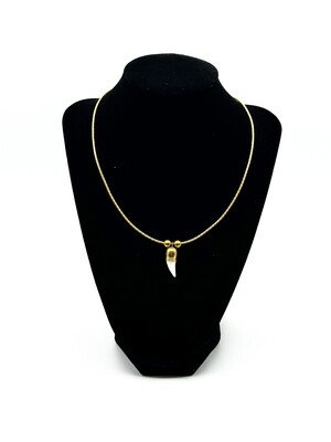 CAPPED SINGLE TOOTH NECKLACE - SMALL
