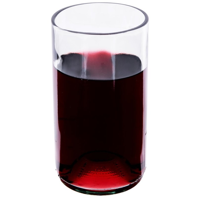 Clear Repurposed Wine Bottle Tumbler