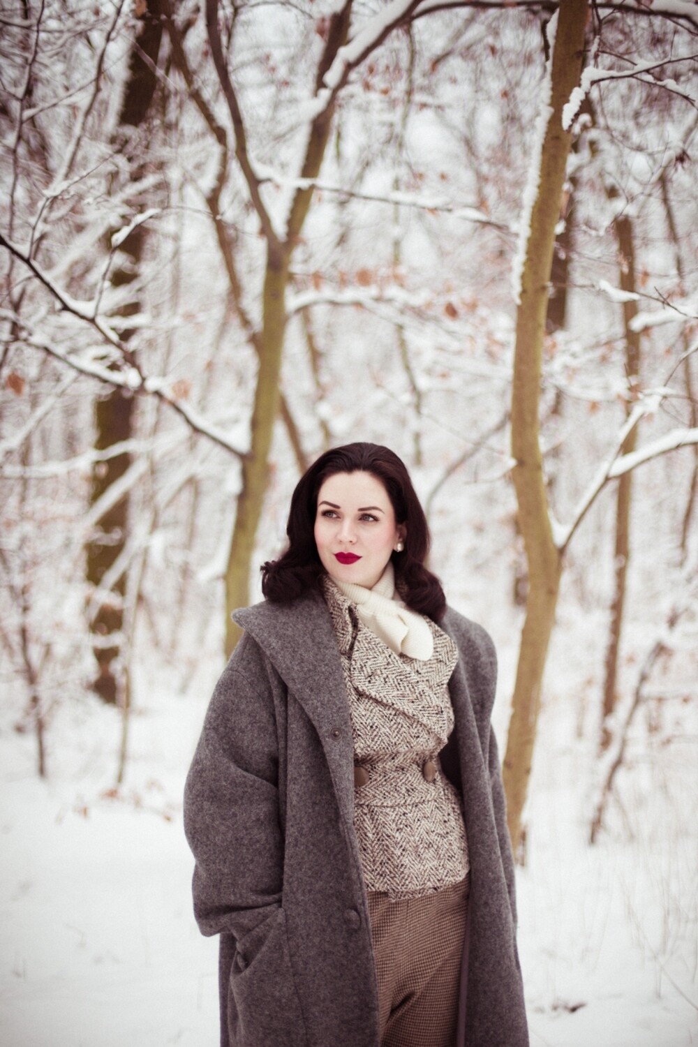 A Gorgeous Mid-Century Inspired Unique Design Winter Coat