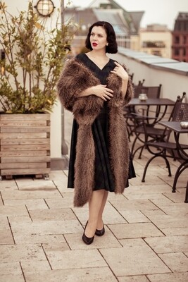 A Glamorous Faux Fur Couture Stole