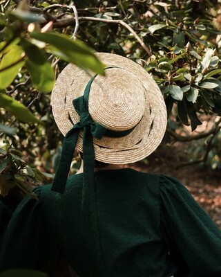 A Beautiful Cottagecore Style Handwoven Straw Hat