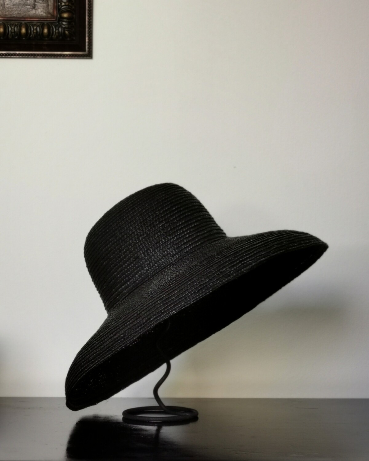 Breakfast at Tiffany&#39;s New Look Hat - Black Straw Version