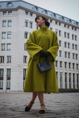 Mandarin Collar Swing Coat