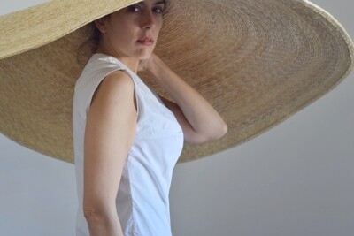 Extravagant Ginormous Straw Couture Hat