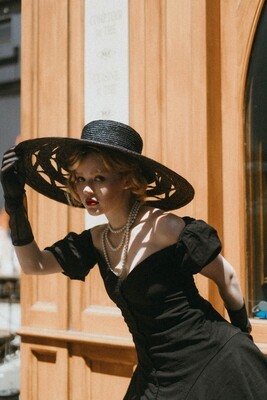 Signature Handwoven Black Straw Hat