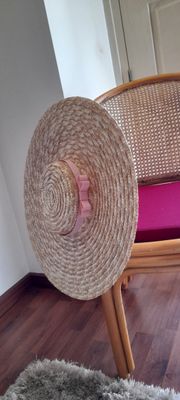 Cottagecore Style Cartwheel 100% Natural Wheat Straw Hat