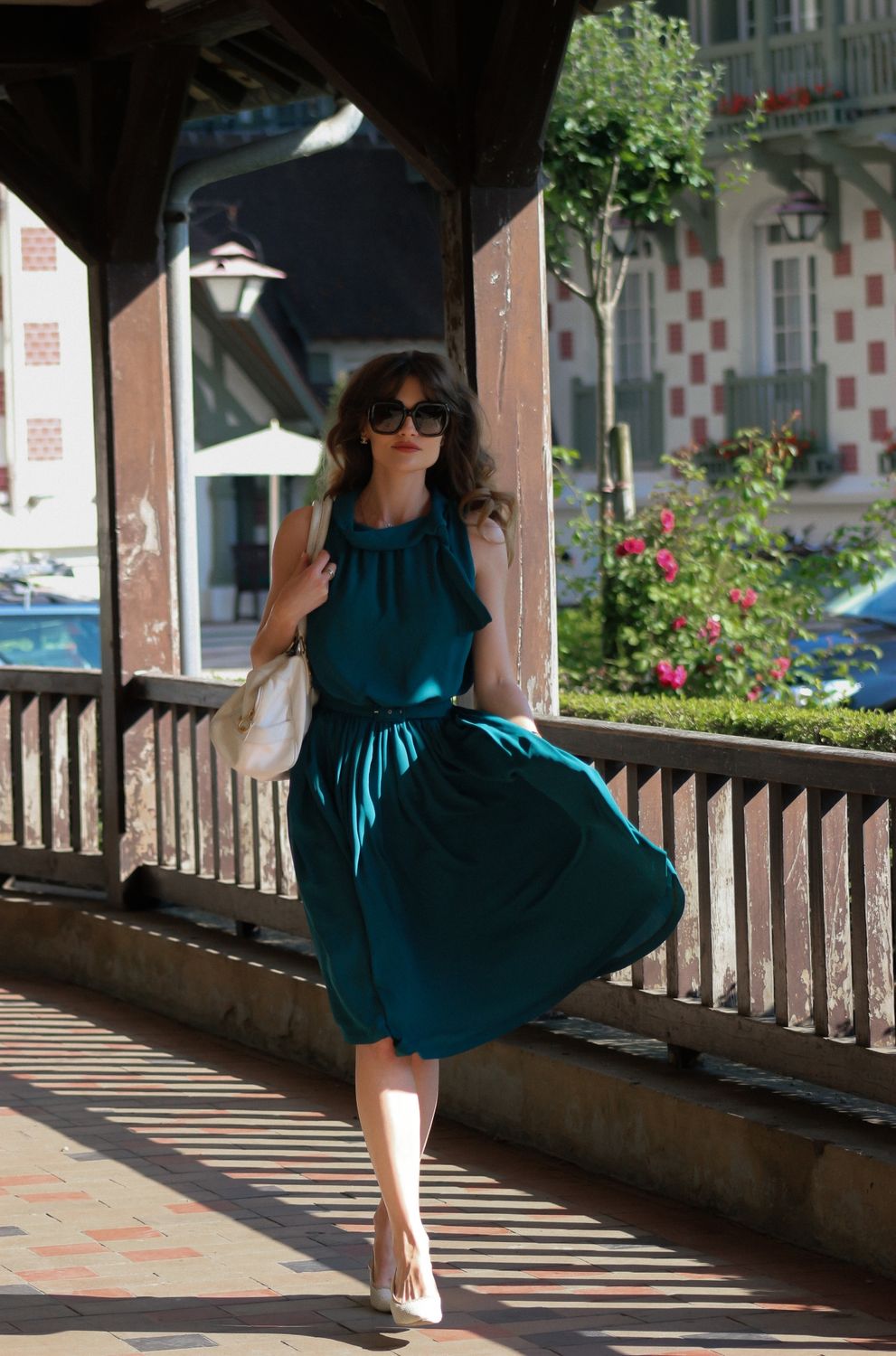 Retro Inspired Dress - Handmade Belt and Scarf Collar