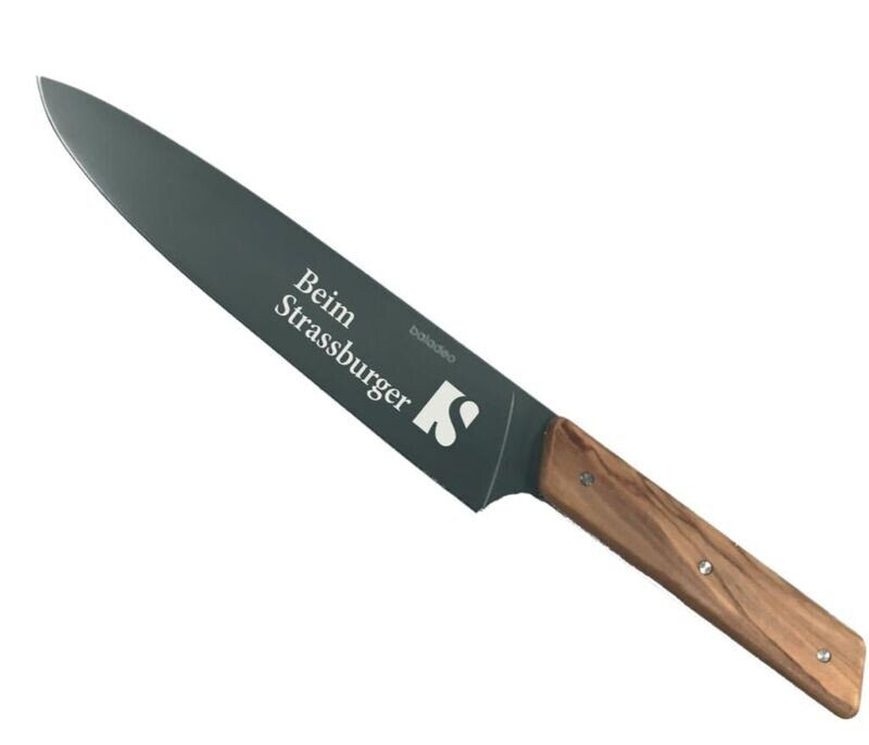 Chefmesser "Beim Strassburger" mit Olivenholzgriff