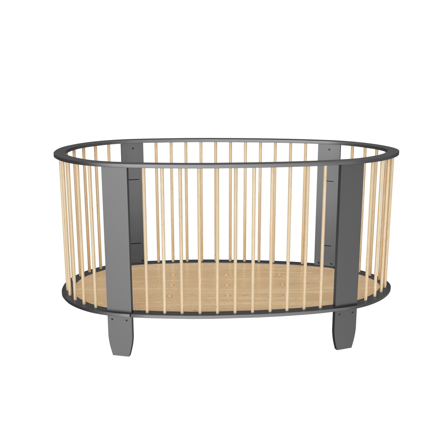 Ei bed  Antracietgrijs en hout