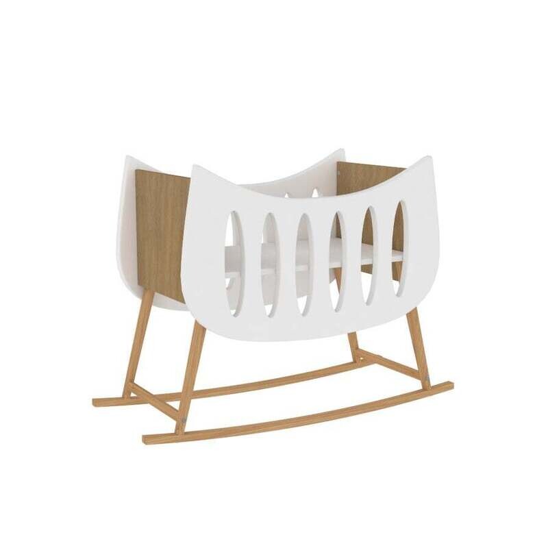 Trapeze Wieg wit&beige