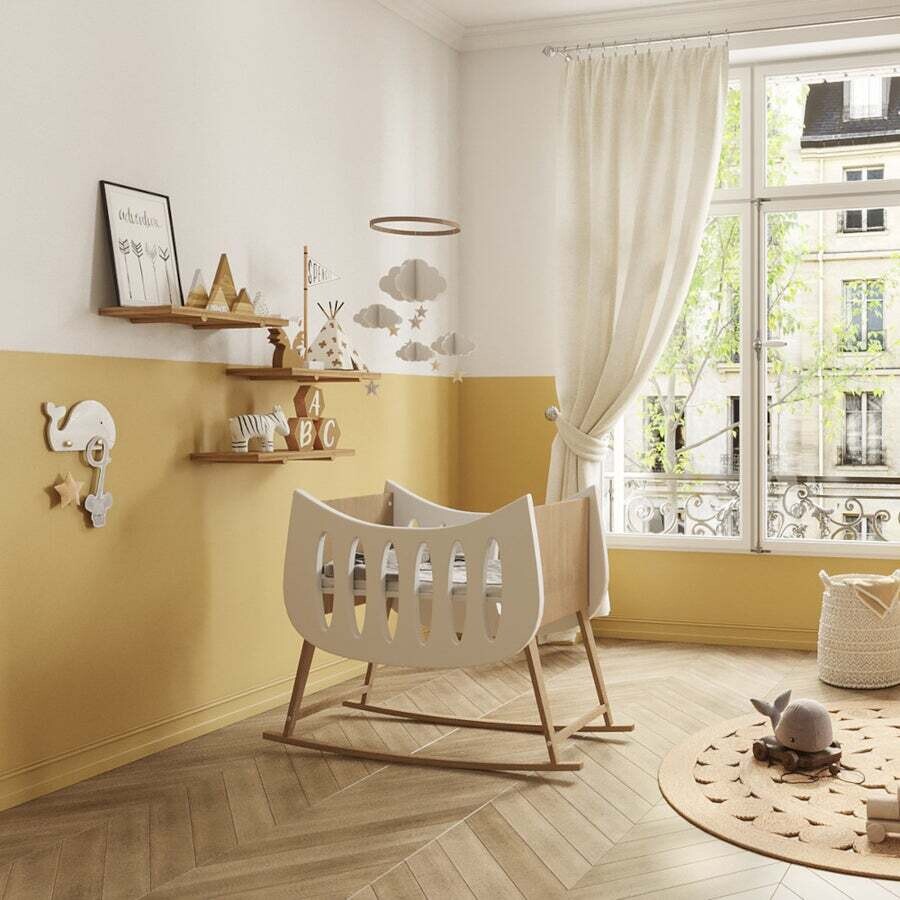 Culla Trapezio bianca & beige