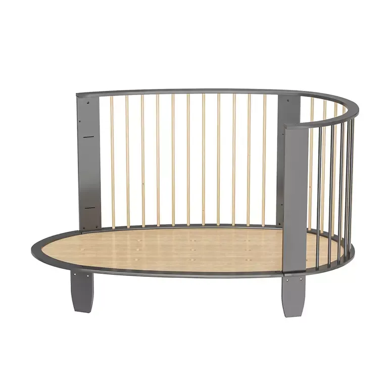 Ei bed  Antracietgrijs en hout