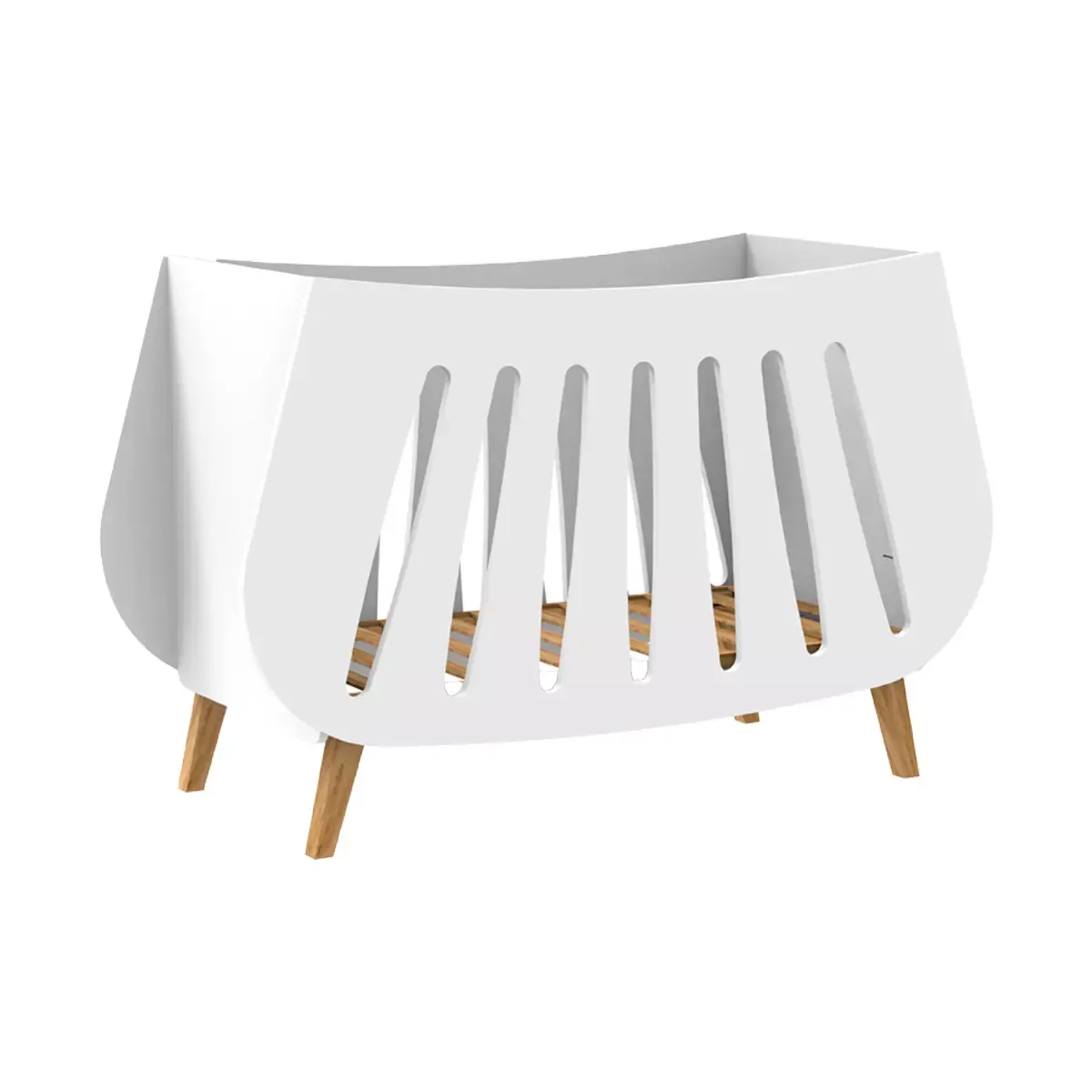 Complete slaapkamer babybed commode en kledingkast Trapeze wit