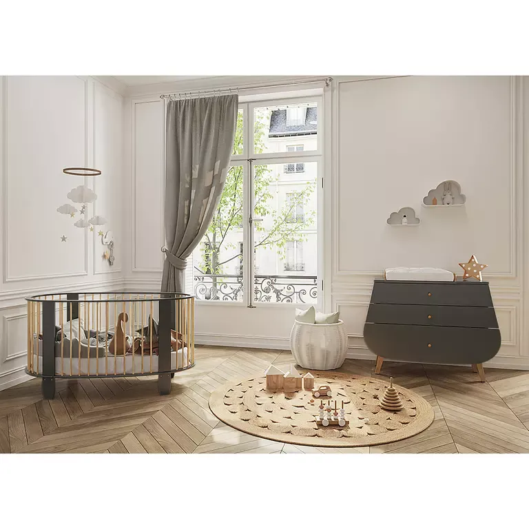 Cocon  bed licht grijs & beige