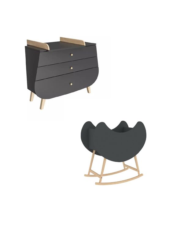 Maan kamer antracietgrijs