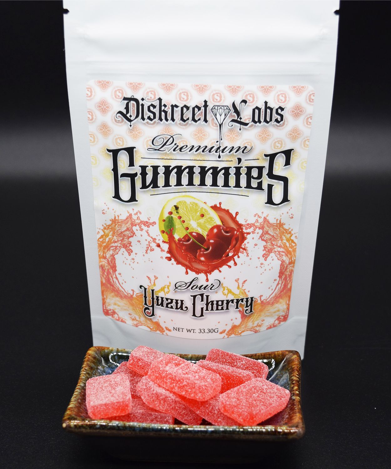 Diskreet Labs Gummies Sour Yuzu Cherry Indica THC (DL-YC-110724)