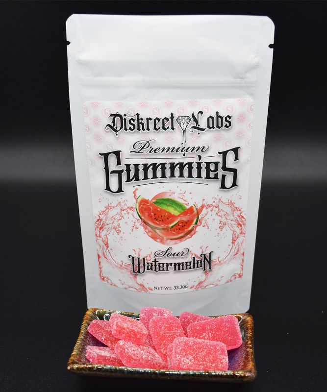 Diskreet Labs Gummies - Sour Watermelon Hybrid THC (DL-W-102124)