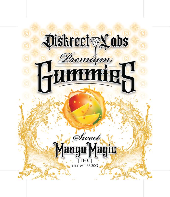 Diskreet Labs Gummies - Sweet Mango Indica THC (DL-M-101524)