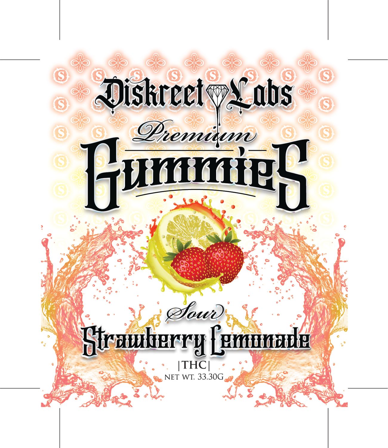Diskreet Labs Gummies Sour Strawberry Lemonade (DL-SL-100424)