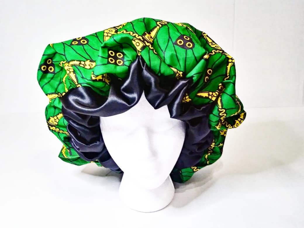 XL Green/Black/Yellow Bonnet