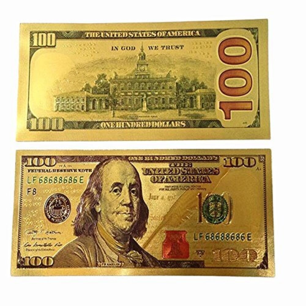 ONE x $100 Gold Bill made with 24K Gold Foil  &quot;Shit Coin&quot;