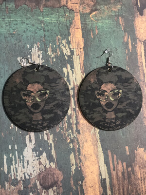 Fashion Fro Army Jumbo Circle Earrings Fashion Fro Army Jumbo Circle Earrings