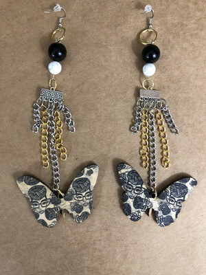 Genius Butterfly Chandelier Custom Eckless Earrings Genius Butterfly Chandelier Custom Eckless Earrings